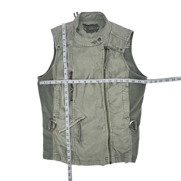 Braeve Green Multi Zipper Utility Safari Vest Size Large Women's - Picture 4 of 5